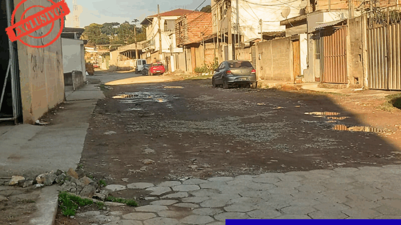 Moradores da Rua Olga Monteiro, no Bairro Passarinhos, denunciam abandono e más condições da via em Barbacena