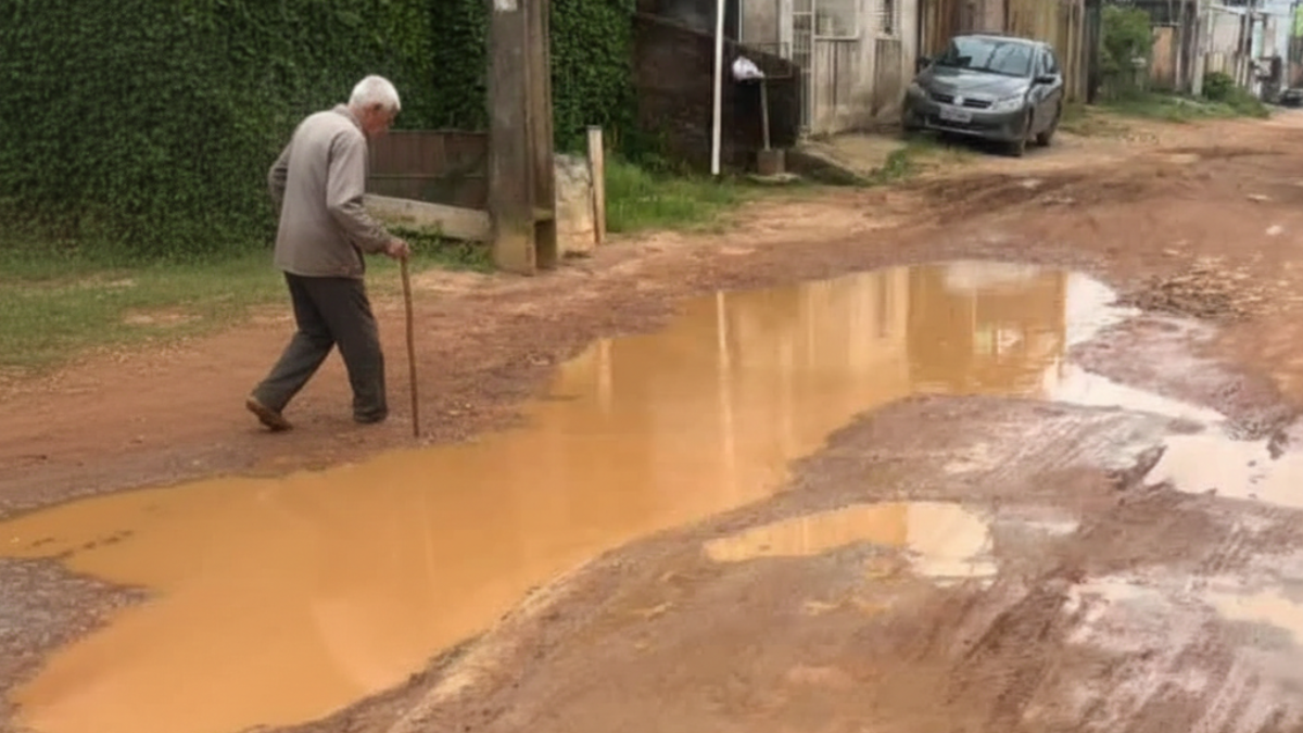 Moradores denunciam situação crítica na Rua Jesus Dias de Carvalho, no bairro São Pedro