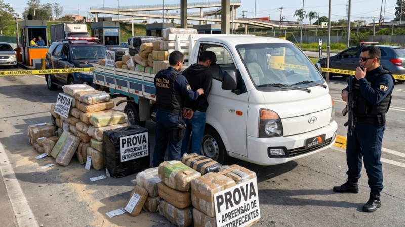 PRF apreende 195 kg de pasta base de cocaína na BR-040 em Barbacena